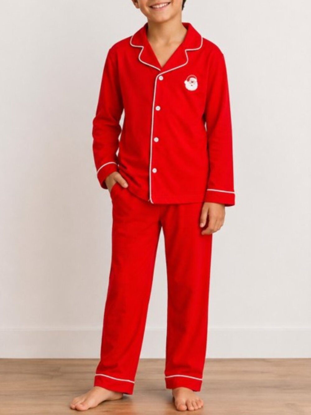 Cecil and Lou Embroidered Santa Pajamas- size 10